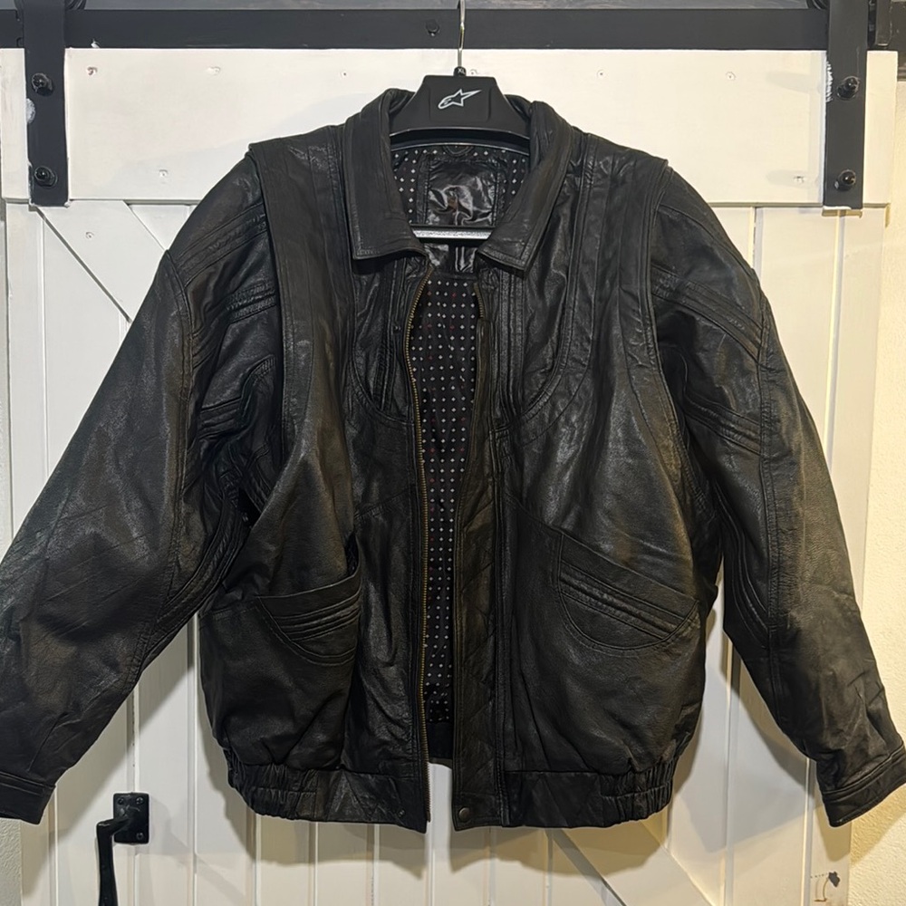 Vintage Felini Intl Men's Black Leather Jacket